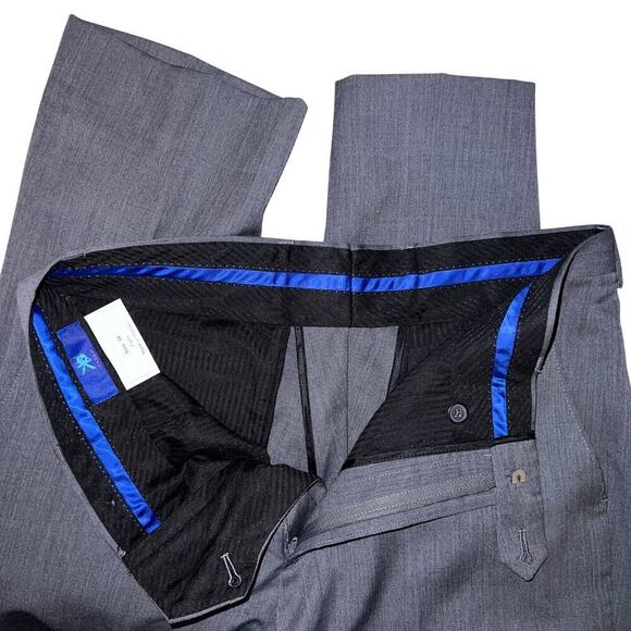 Egara men’s size 34 wool gray seamed minimalist Y2K office wear dress pants - Picture 6 of 7